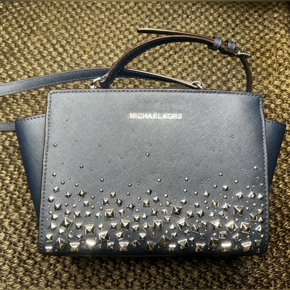 Navy, Michael Kors, cross body bag and wallet.